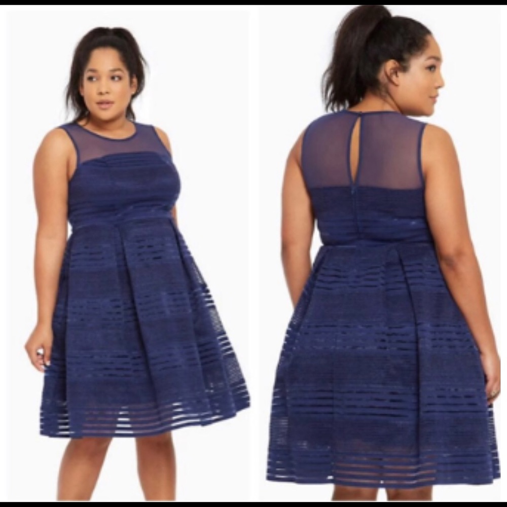 Torrid Navy & Tulle Dress